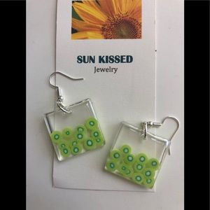 Hand Crafted Kiwi Earrings Nickel Free